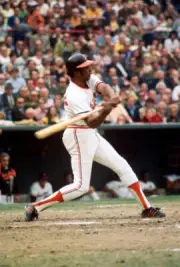 Outfielder Frank Robinson Of The Baltimore Orioles Bats 5 Old Photo