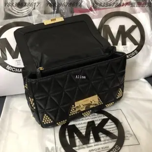 美國代購MICHAEL KORS MK 新款菱格鉚釘 鍊條單肩包 斜背包  輕奢時尚