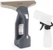 Beldray Cordless Window Vacuum+ - Handheld & Rechargeable, Streak Free Cleaning, Mirror and Glass Cleaning, 100ml Removable Water Tank, Includes Spray Bottle and Mop Pad, Titanium, BEL01985VDE