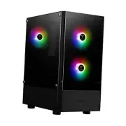 RGB Gaming ATX Mid Tower Computer PC Case with Side Tempered Glass Panel and