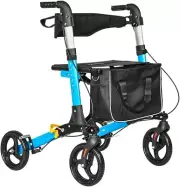 Rollator Mobility Walker 4 Wheel Foldable Mobility Walker for Seniors, Rolling