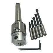 PRECISION ADJUSTABLE BORING HEAD 1.5'' WITH MT3 Shank & Carbide Boring Bars 5pcs