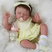 Realistic Reborn Baby Dolls - 20 Inch Sleeping Baby Soft Weighted Lifelike Newborn Baby Doll Girl Cloth Body Poseable Real Life Baby Dolls Birthday Gift Kids Age 3+