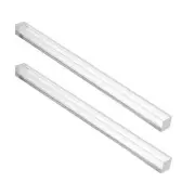 2Pcs Acrylic Rod Square Shape PMMA Bar 0.6" x 0.6" x 10" Clear New