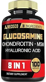 Glucosamine Chondroitin MSM with Immune & Joint Support Supplement 1200mg - 100 Capsules