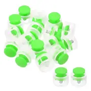 16Pcs 0.6" Dia Cord Locks Double Hole Stopper Green