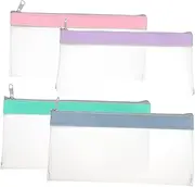 OFFSCH Graduation Zipper Frosted Money Bags for Cash Checks Set of 4 Organize Your Finances The Go