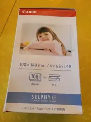 Canon SelphyCP1300 CP Color Ink 4 x 6 inch Paper Set KP-108IN NEW