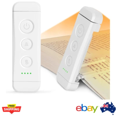 Glocusent USB Rechargeable Book Light for Reading in Bed, Portable Clip-On LED