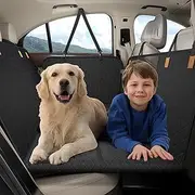BMaoBBo Dog Blanket Car Back Seat Hardsole Dog Blanket Car Back Seat Waterproof and Scratch-Resistant Removable and Washable Rear Seat Widening for Family Cars, SUVs (Black)