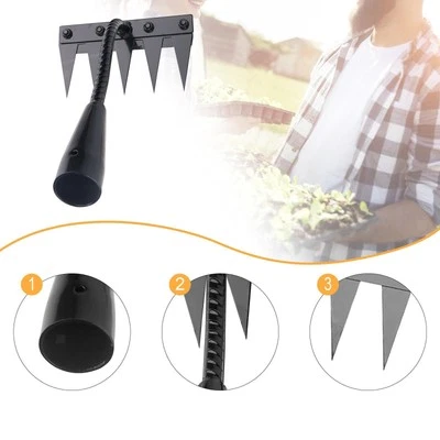 Multipurpose Weeder Weeds Rake Efficient Easy to Use Metal Lawn Loosening Garden