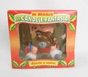 Negroni In Regalo Le Candele Fantasia Dipinte a Mano 3" Vtg Circus Clown Candle