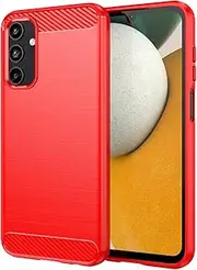 [Aikcks] for Samsung Galaxy A15 Phone case, Shockproof, Scratch Resistant Carbon Fiber Jacket, Soft TPU,for Galaxy A15 case (Red)