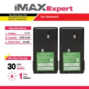 2x 7.2V 2200mAh NiMh Battery for Kenwood KNB-15, KNB-15H, TK-260