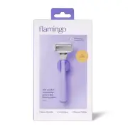Flamingo Women's 5-Blade Manual Razor Handle and 2 Razor Blade Refills, Lilac