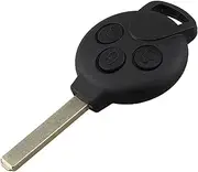 FLJKCT Car Key Shell Remote Control Car Key Case 3 Button,for Smart Fortwo 2007 2008 2009 2010 2011 2012 2013