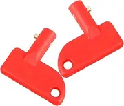 1 Pair Automotive Isolator Rechargeable Off Hub Wireless Switch Station Car Battery Disconnect Charger Concealer Batteries Smart Cord Electronic Power Protection Red Plastic