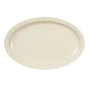 Thunder Group NS510T 1 Dz Nustone Tan 9.5" x 6.75" Oval Melamine Platter NSF