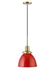 Abraham + Ivy Madison Pendant With Metal Shade NoSize Red