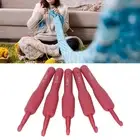 5pcs Red Ergonomic Handle Aluminum Crochet Hook Set 6.5-10mm