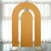 2 GOLD Fitted Spandex Open Arch Double Sided Backdrop STAND COVERS Party Event