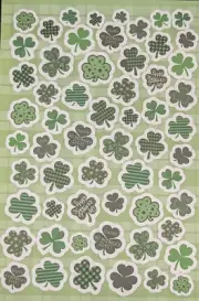 Happy Saint Patrick's Day! Sticker sheet of lucky green cloverleafs!
