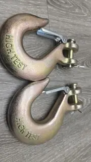 Pack of 2 Clevis Slip Hook 1/2 Inch Forged Steel Safety Hook