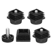 4 Set Leveling Feet, M8x30x30mm Plastic Square Adjustable Furniture Leg Leveling