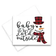 Baby its Cold Outside Greeting Cards with Envelopes, Set of 25 Christmas Cards