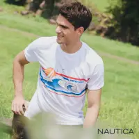 在飛比找momo購物網優惠-【NAUTICA】男裝 浪花休閒短袖T恤(白色)