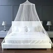 Bed Canopy Large Bed Netting Breathable Lightweight Hanging Curtains for Single King Size Beds White Round Hoop Princess Canopy for Girls Adults