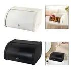 Bread Box Roll Top Vintage Bread Box Bin for Coffee Shop Countertop Cookies
