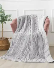 Waverly Cozy Grey Down Alternative Throw Blanket