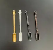 4pcs Mini Spoon, Mini Shovel Spoon,Pendants Necklace Vials for Home Supplies or Pendants Necklace-4COLOR