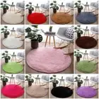 Round Circle Non-slip Floor Living Room Bedroom Rug Shaggy Mat Soft Carpet New