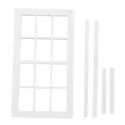 1:12 Wooden 12 Grid Blank DIY Window Small Furniture Accessories Miniature