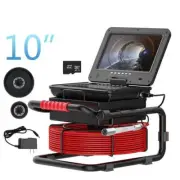 Sewer Camera 10" DVR Cable Pipeline Drain Sewer Industrial Endoscope Waterproof