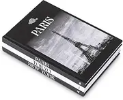 [House N Style] Set of 3 Decorative Books for Home Decor - Modern Design Coffee Table Decoration - Hardcover Book Stack New York, Paris, Tokyo Theme - Coffee Table Decoration Books