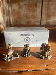BOYDS EDMUND'S HIDEAWAY VILLAGE FIGURINES Edmund T. Bear Cookie Beanstir Myron