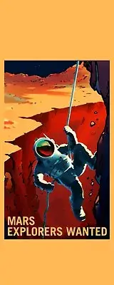 Mars Explorers Wanted - NASA - Laminated Photo Bookmark - 2.5 x 6 inches