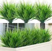 Ouddy Decor Artificial Wheat Grass Fake Plants Outdoor UV Resistant Greenery Ste
