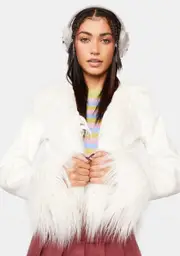 [dELiA*s by Dolls Kill] No Flake's The Same Faux Fur Coat