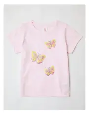 [Milkshake] Butterfly Sequin T-shirt in Pink
