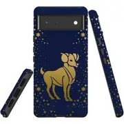 For Google Pixel 6 Case, Shielding Back Cover,Aries Drawing