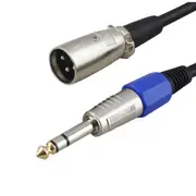Balanced Male XLR To TRS 1/4 inch 6.35mm Microphone Stereo Jack Cable Lead 1M AU Stock