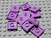 New LEGO Lot of 12 Medium Lavender 2x2 Tiles with Center Stud