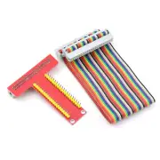 T-type Expansion Board + 40-Pin Color Cable for Raspberry Pi 4B/3B /Zero/Zero W