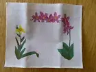 Needle Nicely Pink Orchid Needlepoint Hand Painted Canvas Picture Frame NEW