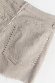 High Waist Twill Shorts