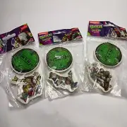 NEW Lot 3 TMNT Pack Of 2 Erasers Manhole Cover & Turtle Skateboarding Raph Mikey